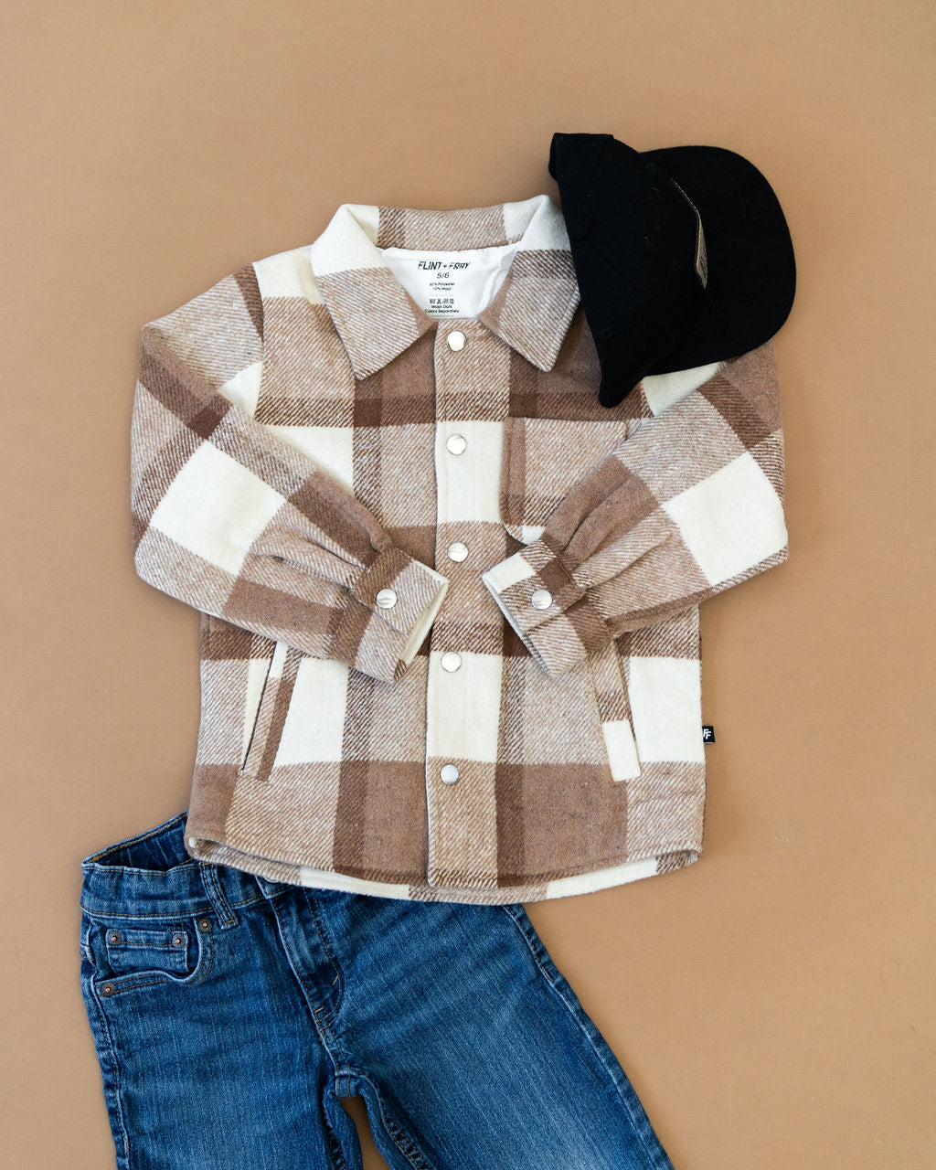 Brown Plaid Kids Jacket