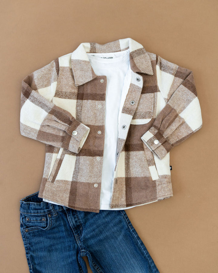 Brown Plaid Kids Jacket