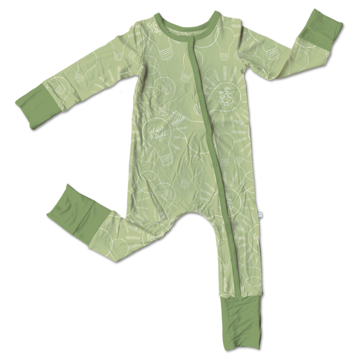 Dylan Green Bamboo Convertible Snap Footie