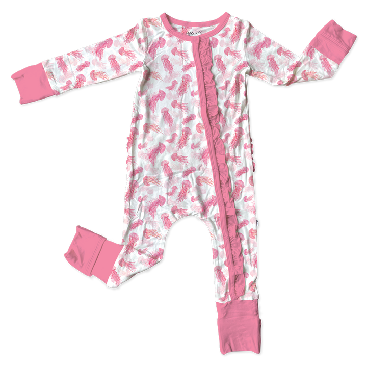 Emmie Bamboo Ruffle Convertible Footie