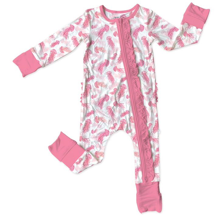 Emmie Bamboo Ruffle Convertible Footie