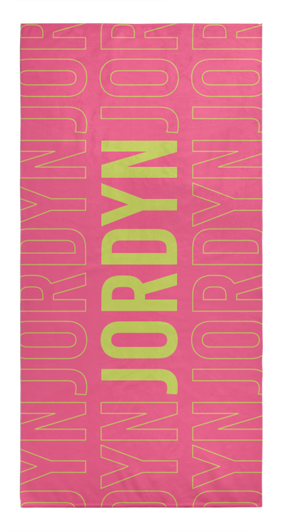 Summer Brights Personalized Beach Towel