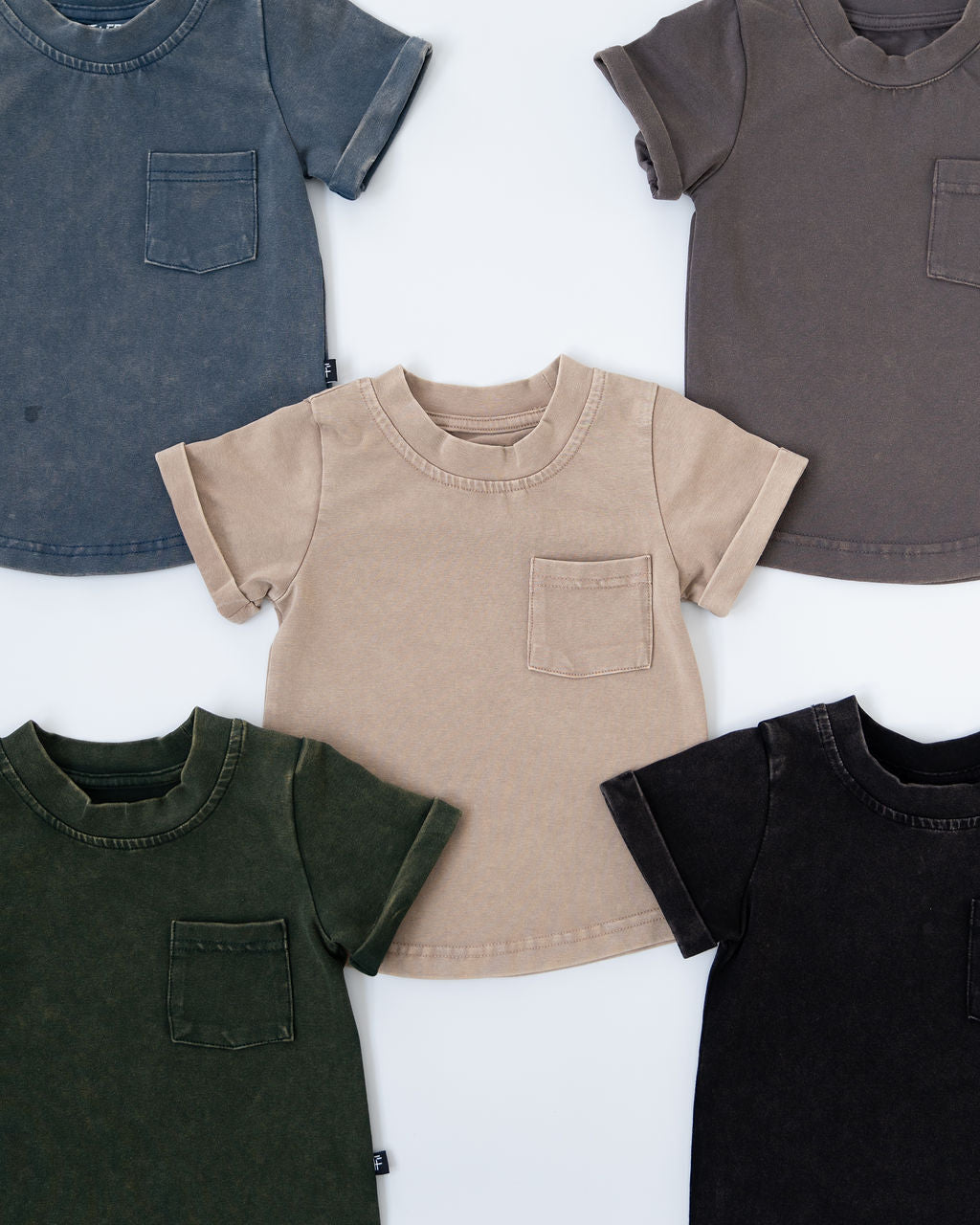 Slate Stonewash Kids Pocket Tee