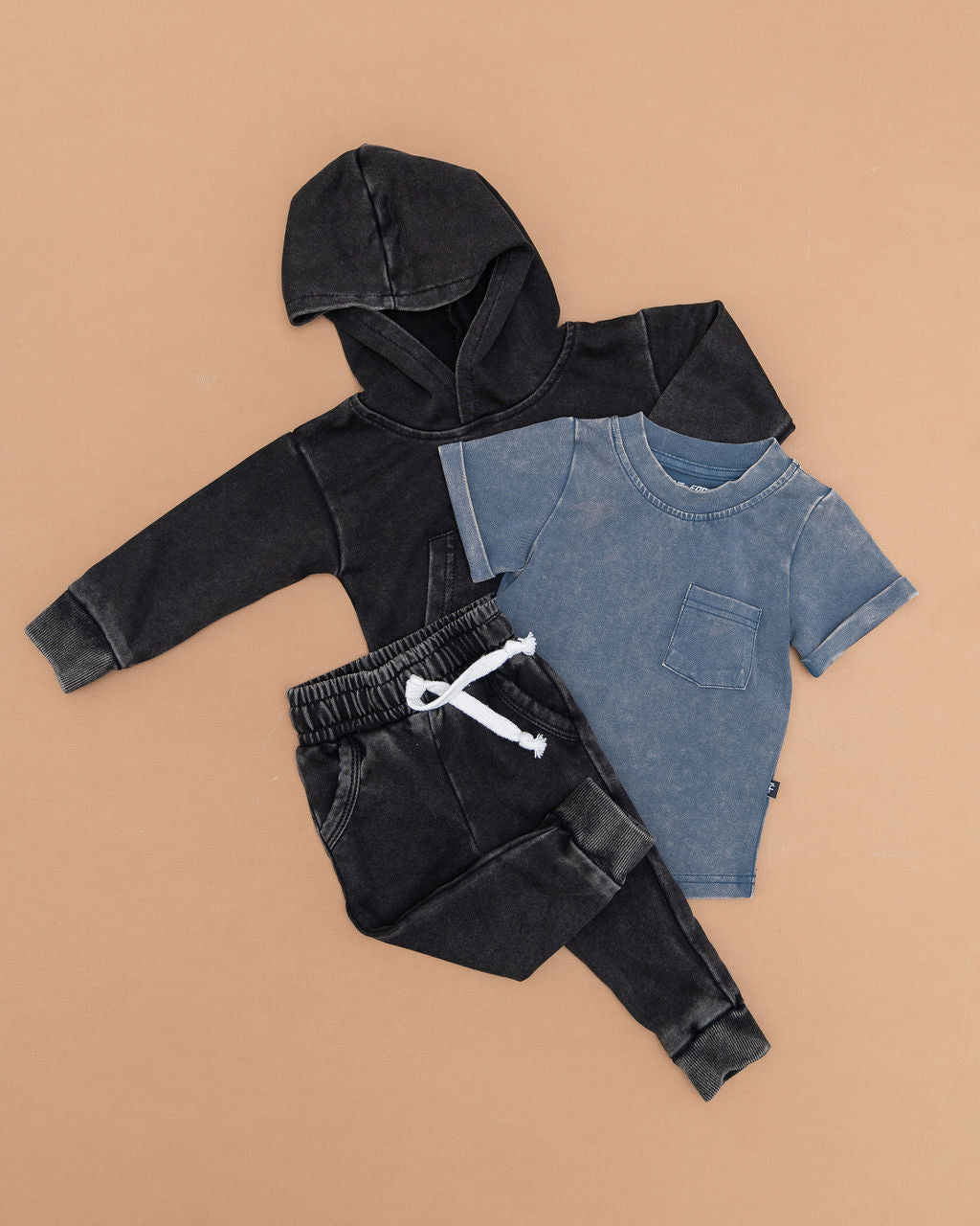 Rainstorm Stonewash Kids Pocket Tee