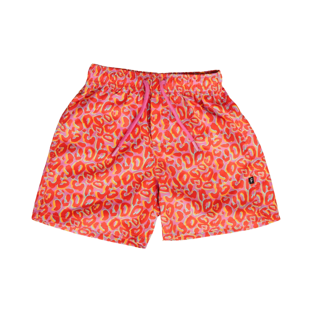 Neon Leopard Hybrid Kids Shorts