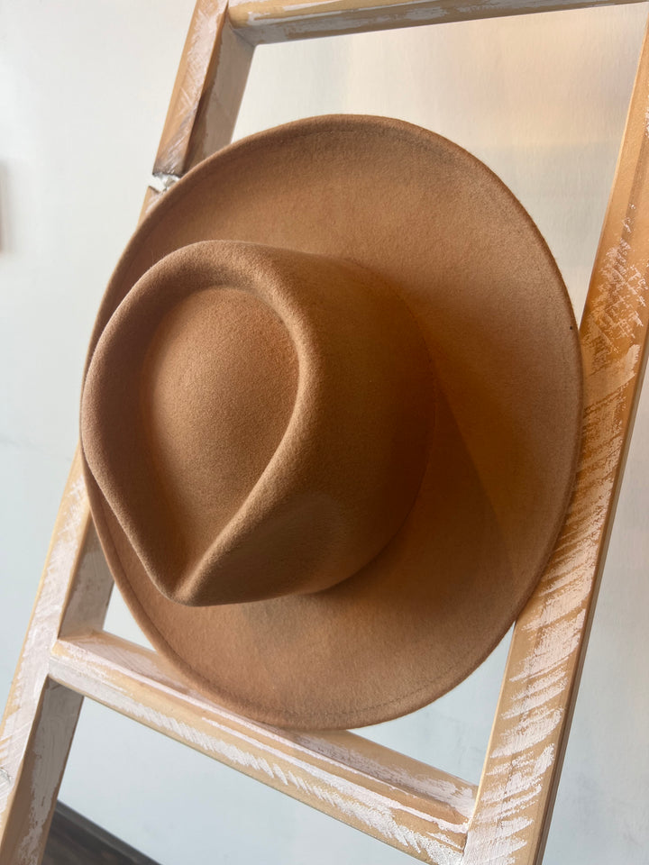 Caramel Flat Brim Hat