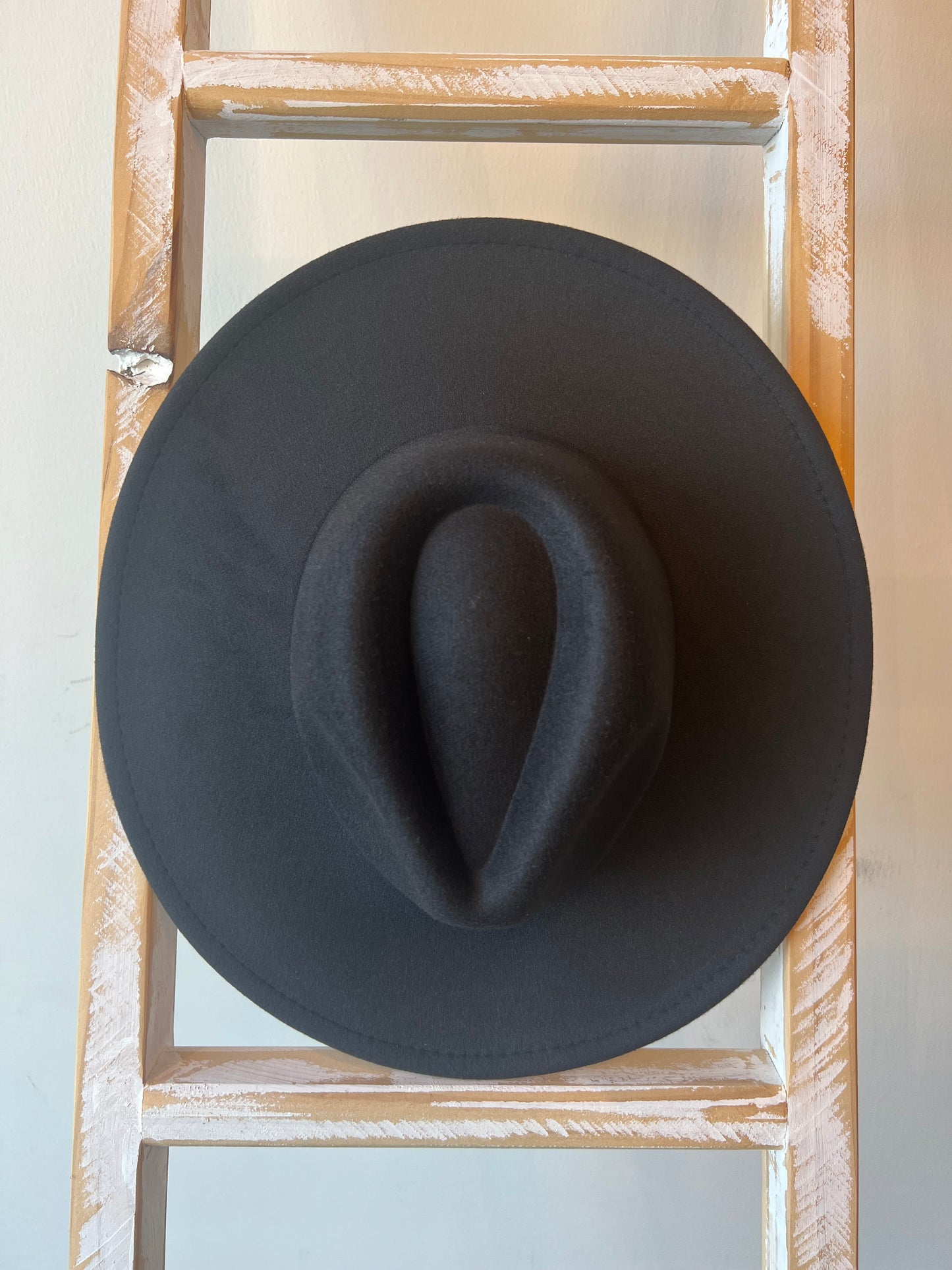 Black Flat Brim Hat