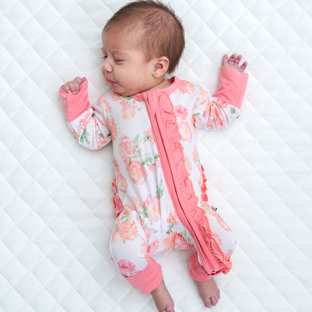 Katie-Rae Bamboo Ruffle Convertible Footie