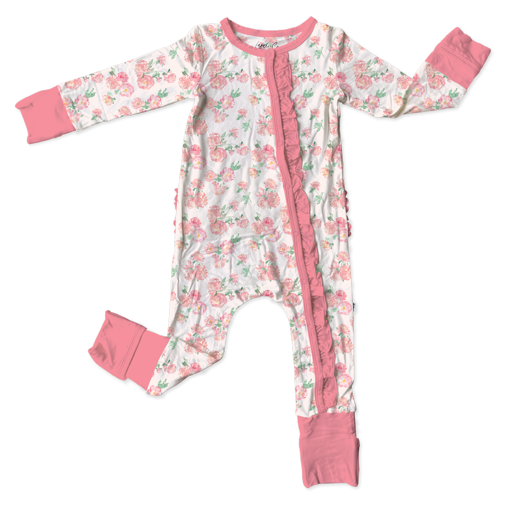 Katie-Rae Bamboo Ruffle Convertible Footie