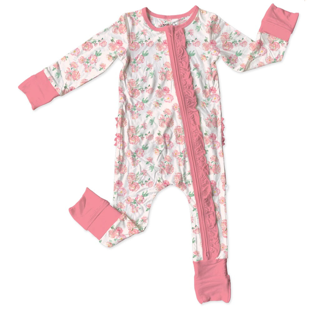 Katie-Rae Bamboo Ruffle Convertible Footie