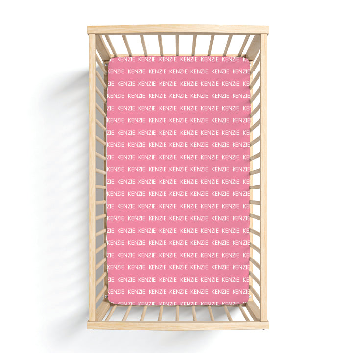 Kenzie Solid Personalized Crib Sheet