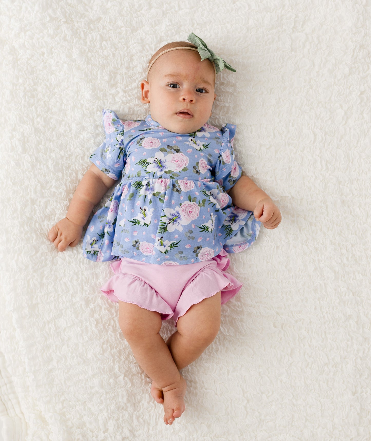 Lillian Pink Bamboo Ruffle Bummies