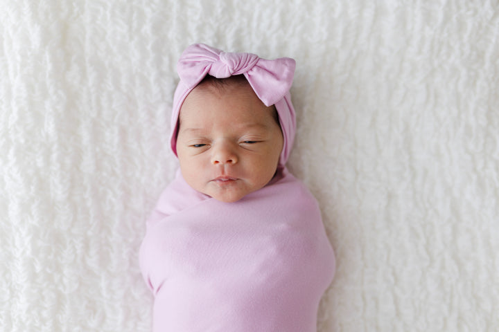 Lillian Pink Swaddle + Headband Set