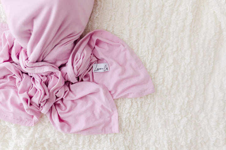 Lillian Pink Swaddle + Headband Set