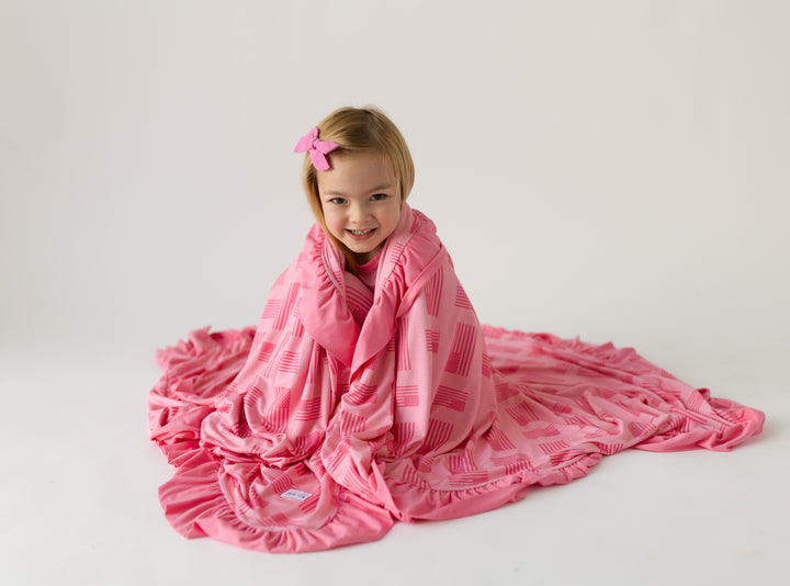 Kenzie Bamboo Ruffle Toddler Blanket