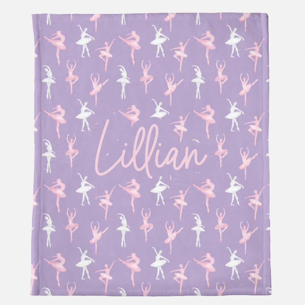 Lillian Ballerinas Personalized Minky Blanket