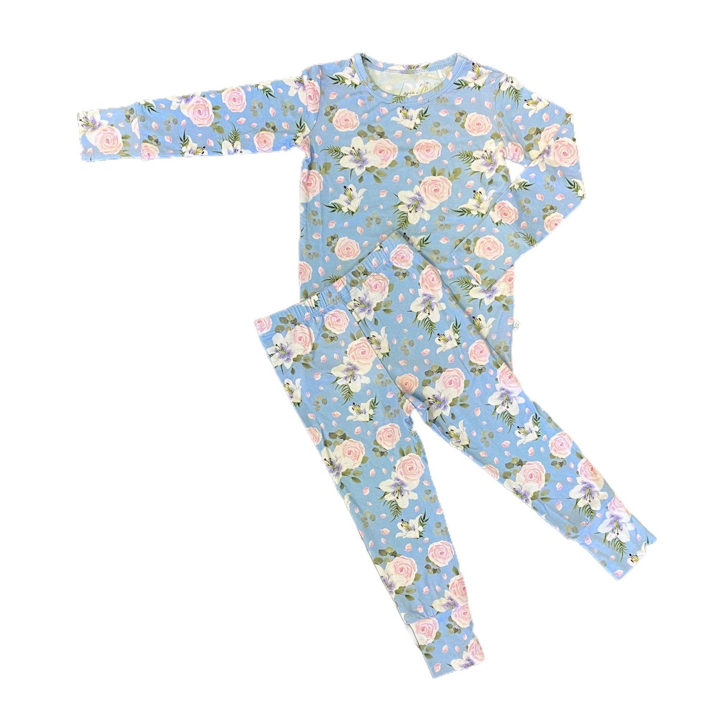 Lillian Floral Bamboo 2-Piece Long Sleeve Set-Clothing Sets-Laree + Co.
