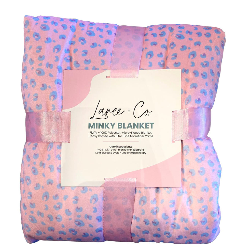 Lillian Leopard Luxe Cuddle Minky Blanket-Laree + Co.