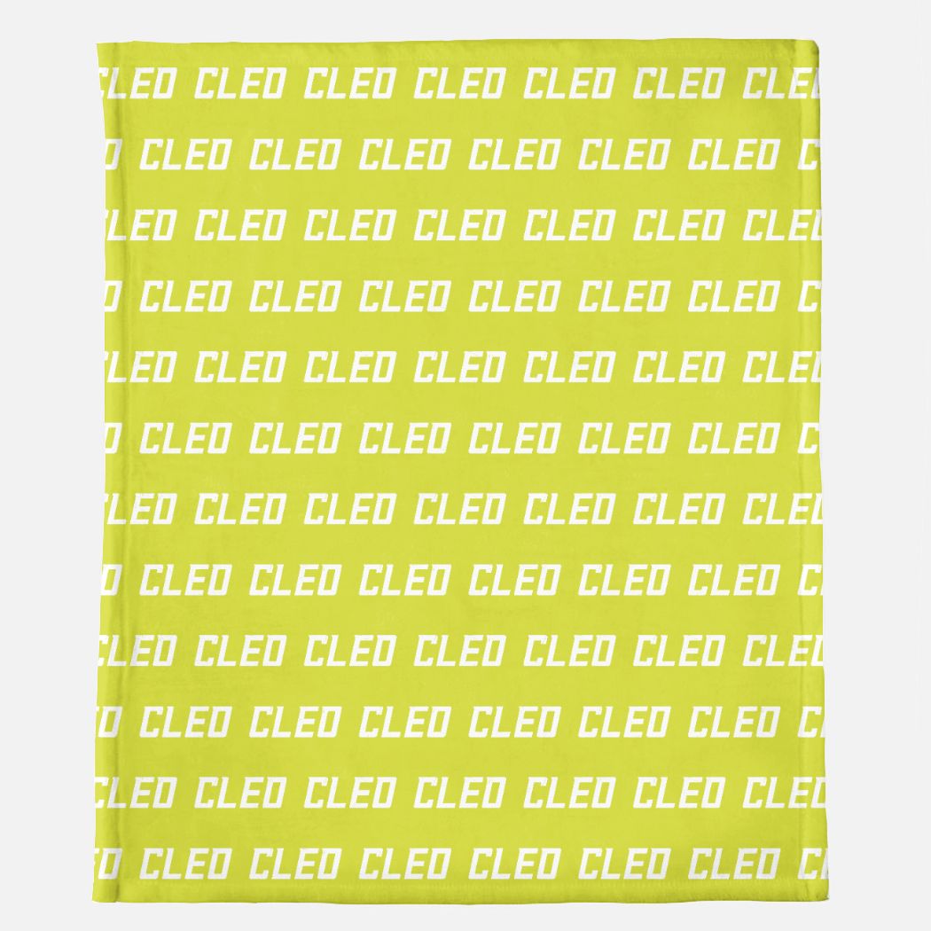 Neon Green Personalized Minky Blanket