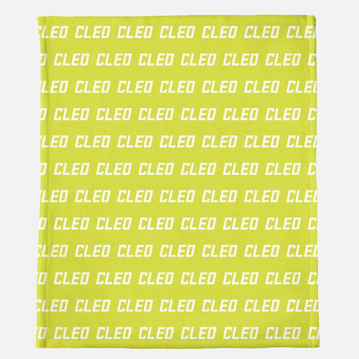 Neon Green Personalized Minky Blanket