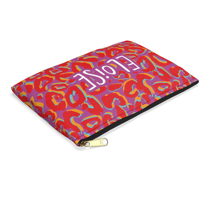 Neon Leopard Personalized Pencil Pouch