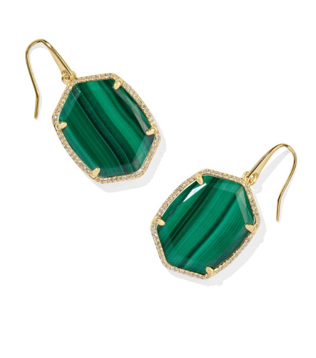 Daphne Pave Frame Drop Earrings