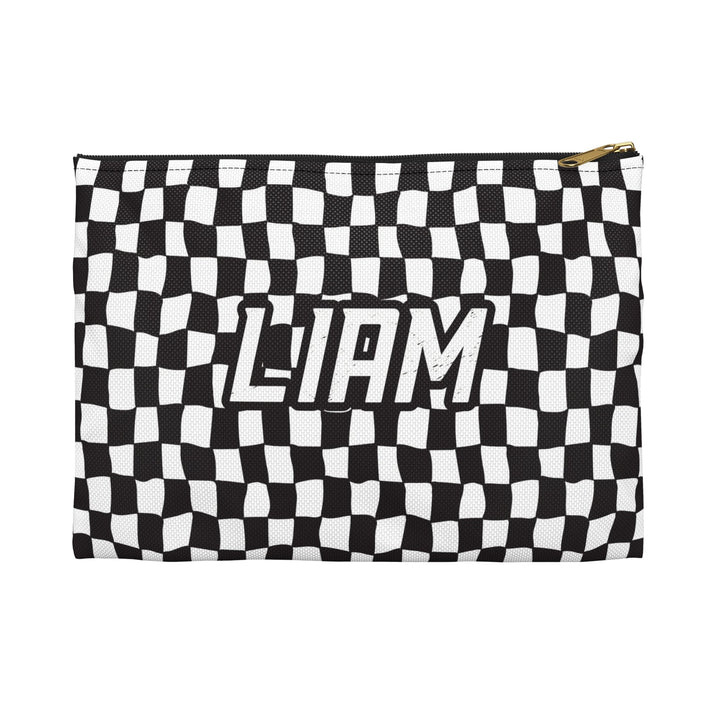 Wavy Checks Personalized Pencil Pouch