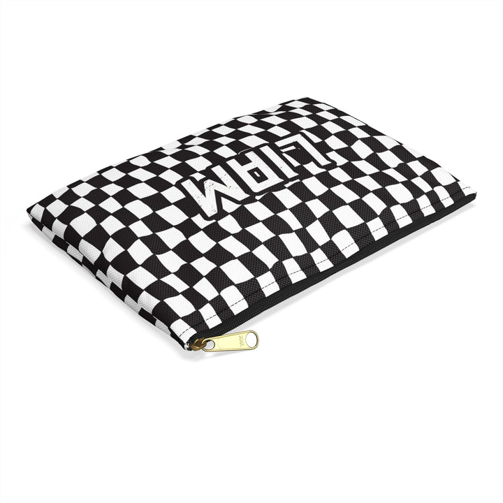 Wavy Checks Personalized Pencil Pouch