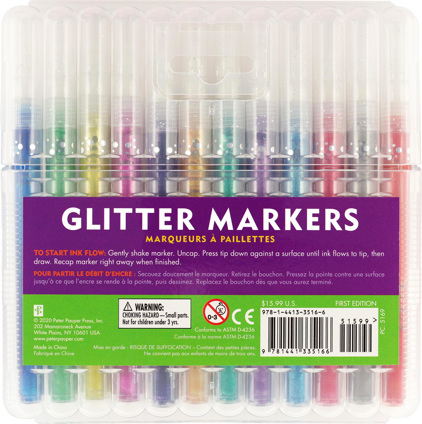 Studio Series Glitter Marker Set (twelve-piece set)