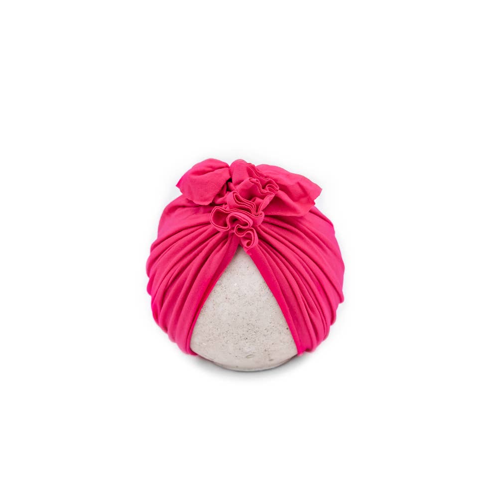 Vintage Head Wrap Hat - Hot Pink