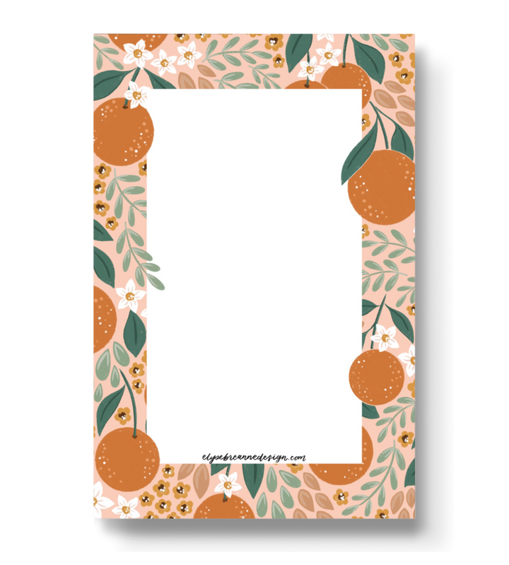 Oranges Notepad, 4x6 in.