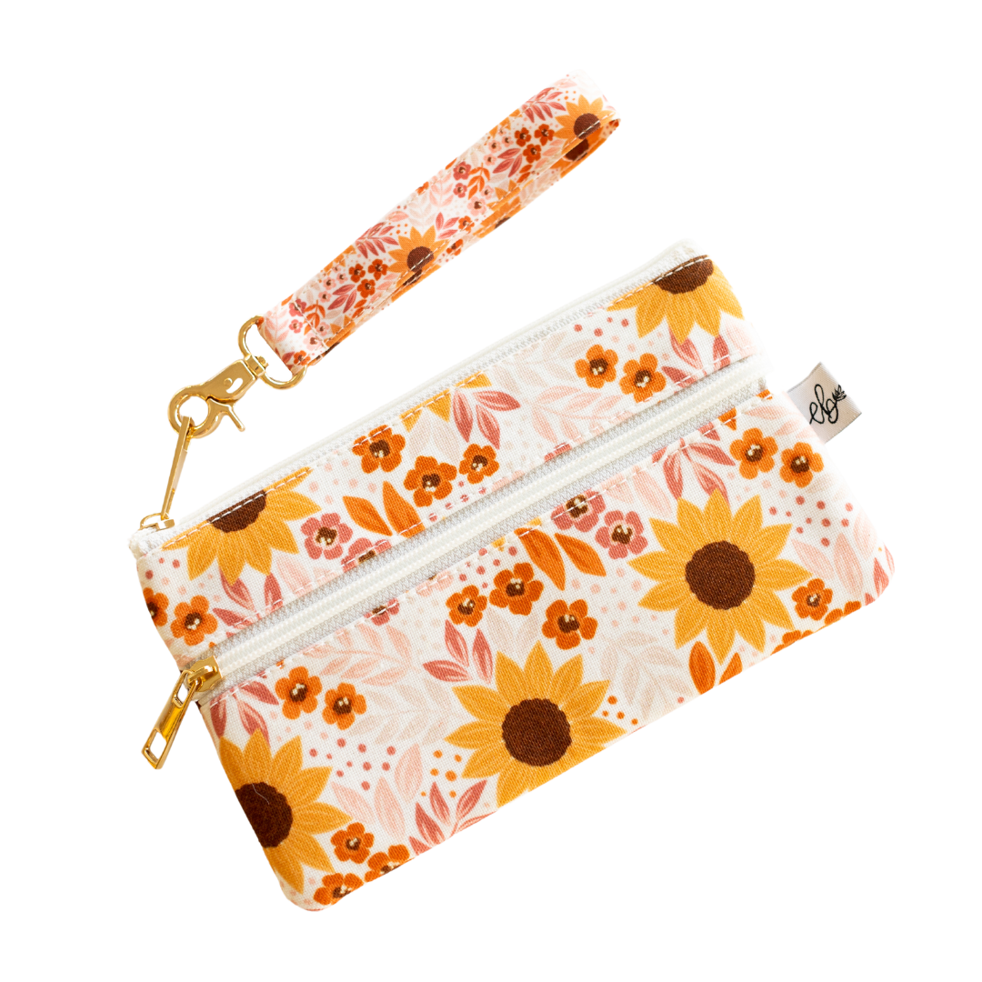 Sunflower Field Wristlet Keychain