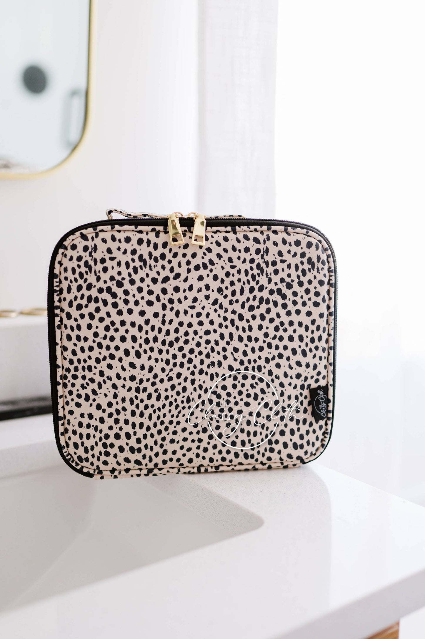 Mega Makeup Case - Beige Dalmatian