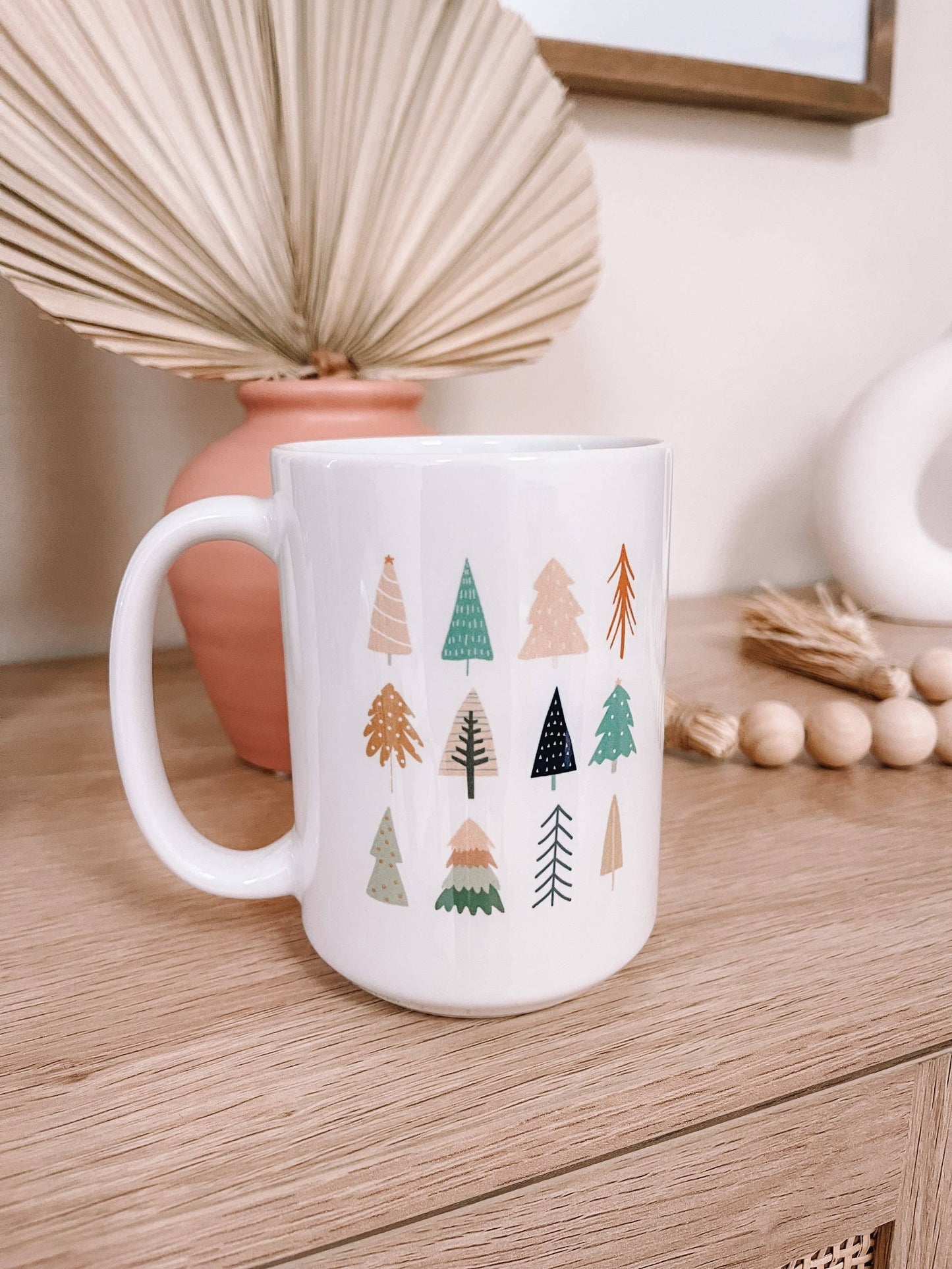 Boho Christmas Tree 15 oz. Coffee Mug