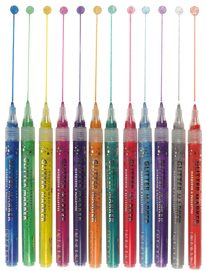 Studio Series Glitter Marker Set (twelve-piece set)