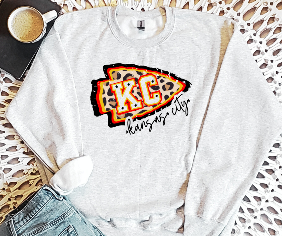 Leopard KC Arrowhead Ash Sweatshirt