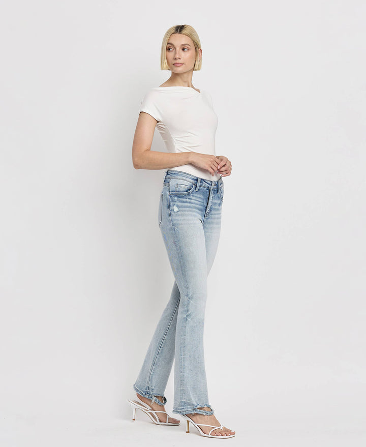 TUMMY CONTROL MID RISE BOOTCUT JEANS