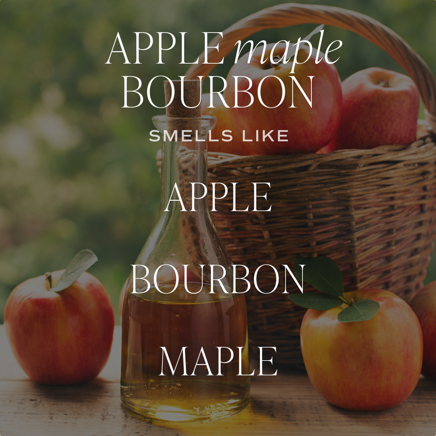 Apple Maple Bourbon 15 oz Soy Candle - Fall Decor