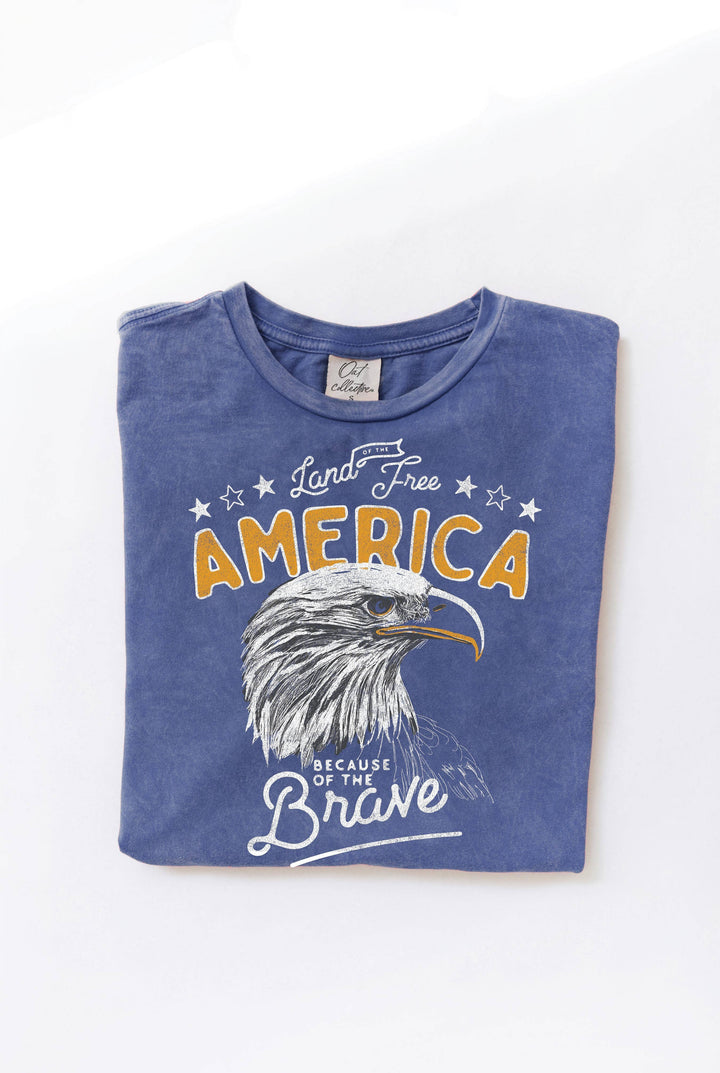 LAND OF FREE AMERICA Mineral Graphic Top