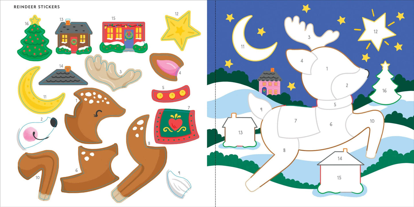 Christmas First Color by Sticker Book