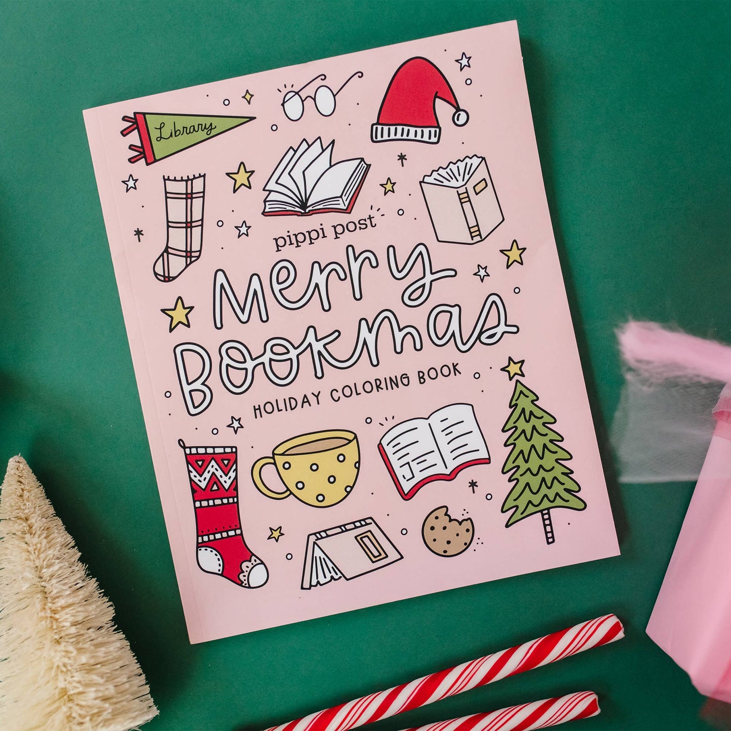 Merry Bookmas Holiday Coloring Book