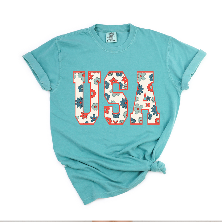 Floral USA | Mama & Mini Girls 4th of July | Comfort Colors