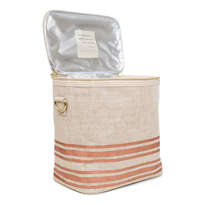 Rose Gold Horizontal Stripe Lunch Poche