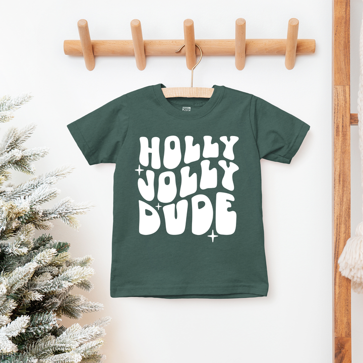 Holly Jolly Dude Toddler and Youth Christmas Shirt