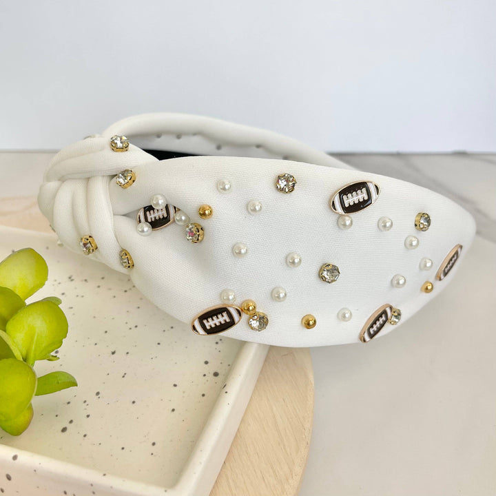 Football Headband - White