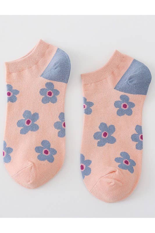 FLOWER PATTERN CASUAL ANKLE SOCKS