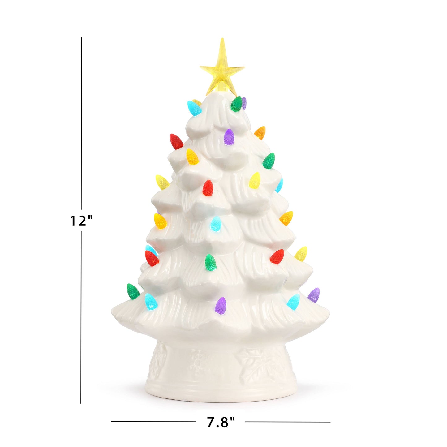 12" Nostalgic Tree - White