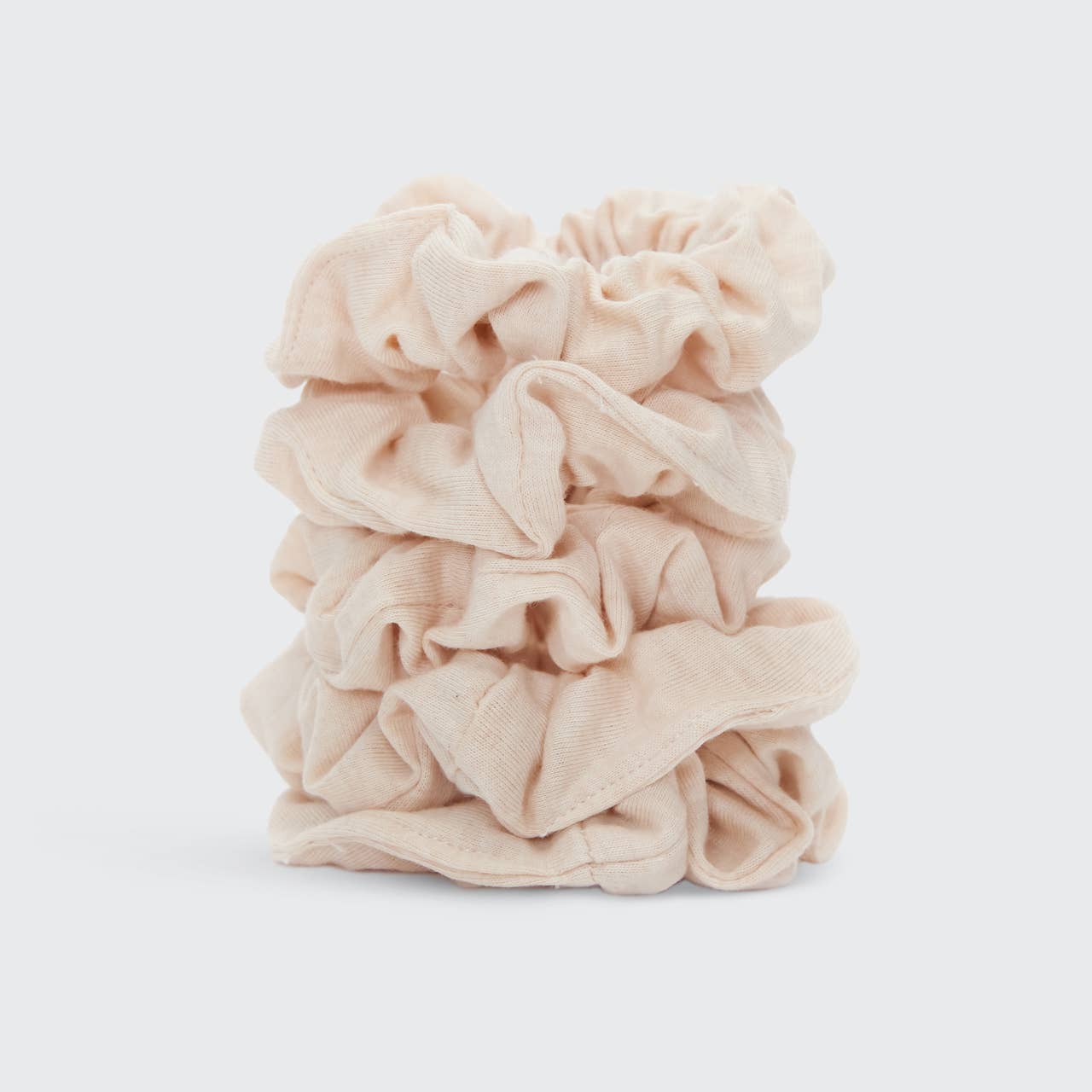 Organic Cotton Knit Scrunchies 5pc - Cream