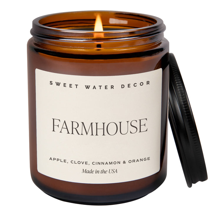 Farmhouse 9 oz Soy Candle - Fall Home Decor & Gifts