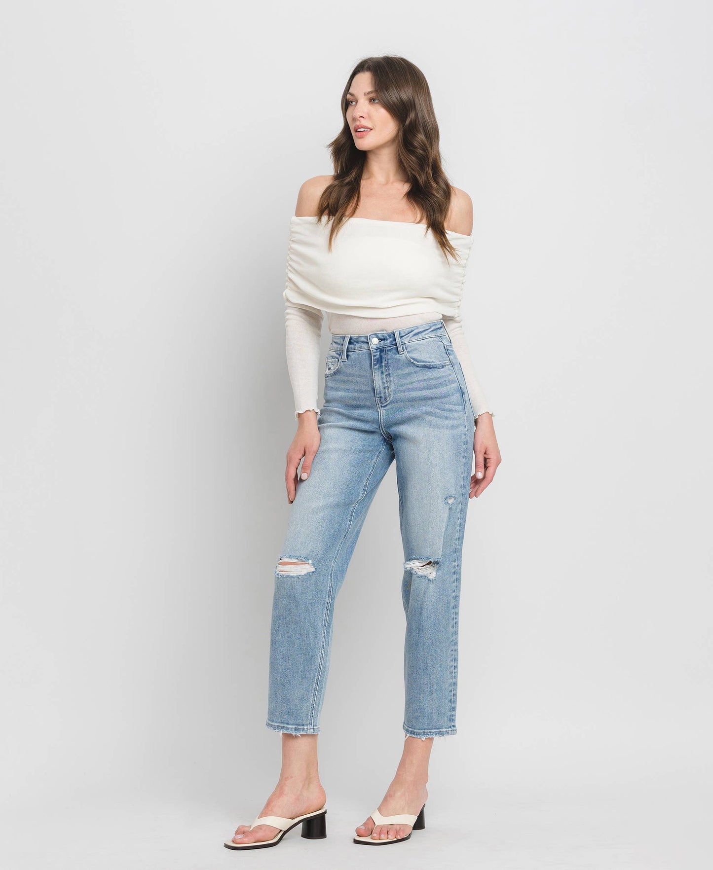 SUPER HIGH RISE BARREL JEANS